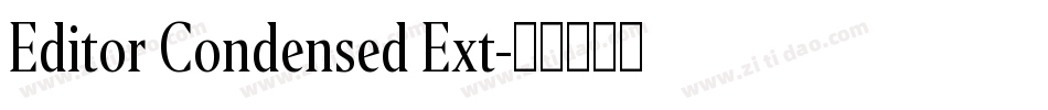 Editor Condensed Ext字体转换